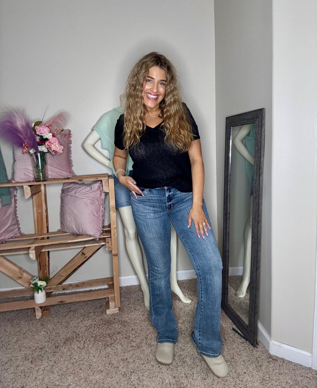Judy Blue Mid Rise Boot Cut Jeans - TheRusticAttic