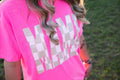 Mama Checkered Graphic Tee - TheRusticAttic