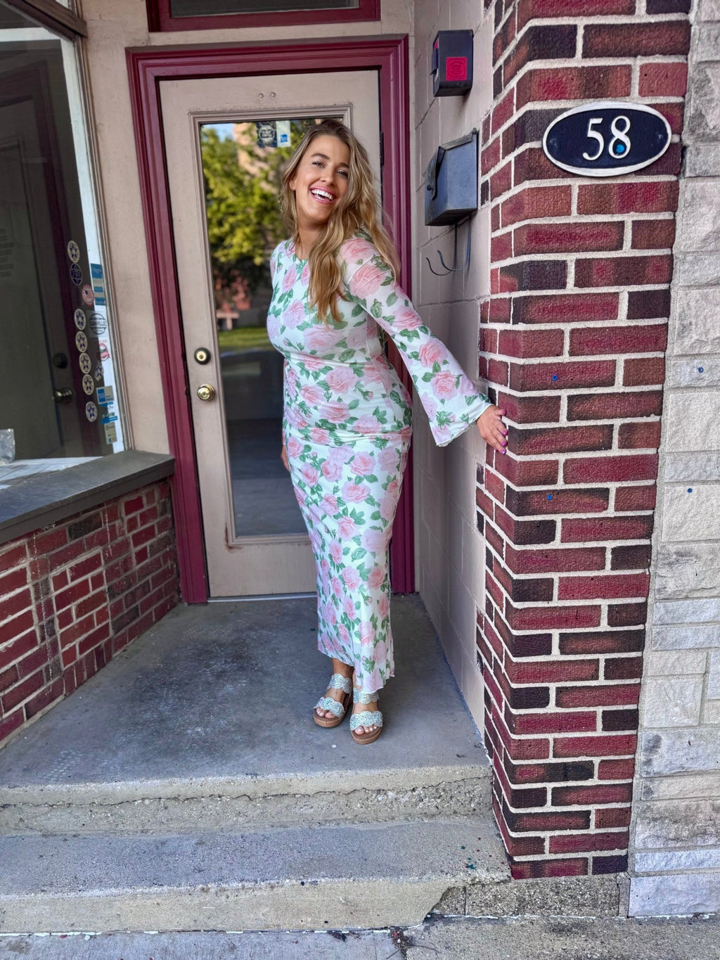 Pink Floral Whimsical Maxi Dress - TheRusticAttic