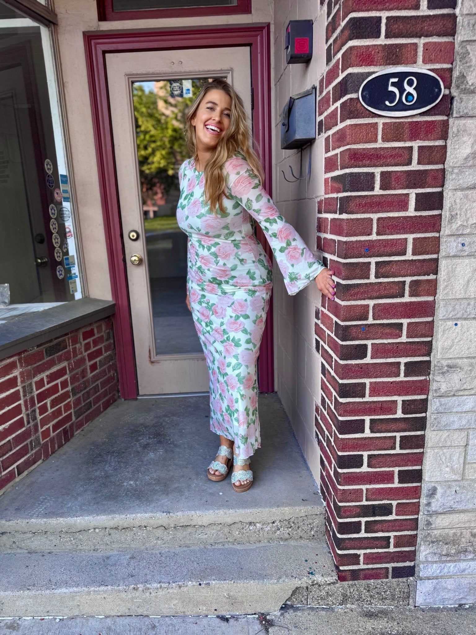 Pink Floral Whimsical Maxi Dress - TheRusticAttic