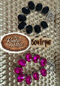 Crystal Oval Black Bracelet