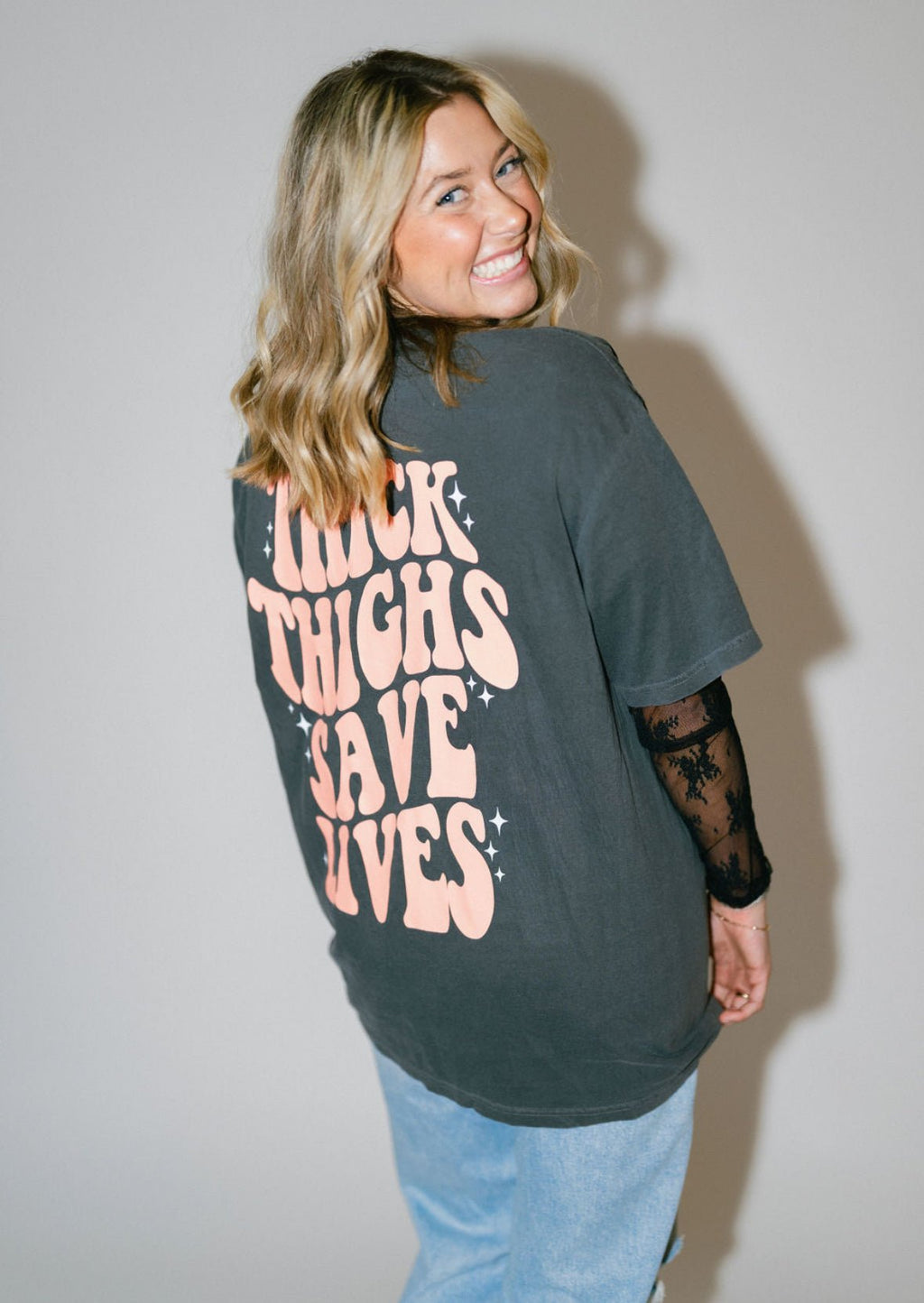 Thick Thighs Save Lives Graphic Tee - TheRusticAttic