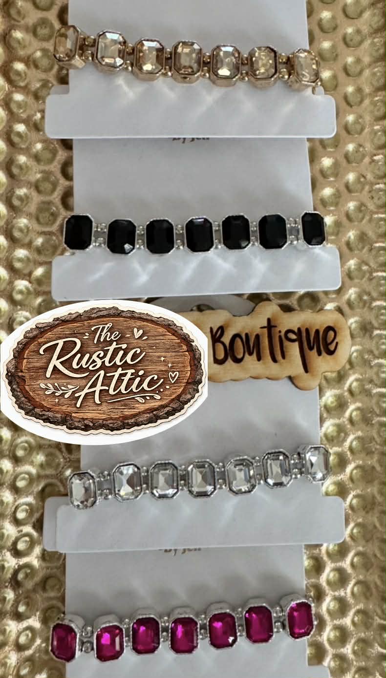 Trendy Crystal Black Bracelet - TheRusticAttic